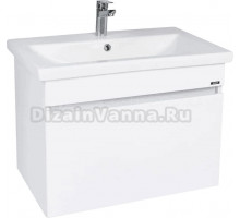 Тумба с раковиной VIANT Мальта 80 подвесная, белая, 1 ящик
