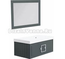 Мебель для ванной La Fenice Cubo 90 R серая, ручка белая