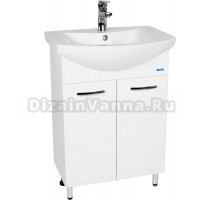 Тумба с раковиной VIANT Милан 60 напольная, белая