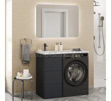 Мебель для ванной Brevita Grafit 40 L под стиральную машину, раковина Kamilla графит
