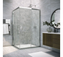 Душевой уголок Vegas Glass ZA-F Tur Novo h1900 90*80 08 01 профиль глянцевый хром, стекло прозрачное