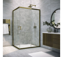 Душевой уголок Vegas Glass ZA-F Tur Novo h1900 110*90 05 01 профиль бронза, стекло прозрачное