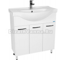 Тумба с раковиной VIANT Милан 80 напольная, белая