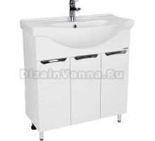 Тумба с раковиной VIANT Лима 80 напольная, с дверцами, раковина Erica