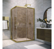 Душевой уголок Vegas Glass ZA-F Tur Novo h1900 120*80 09 05 профиль золото, стекло бронза