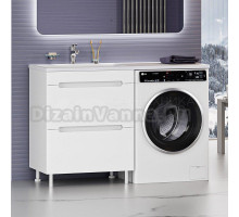 Мебель для ванной Misty Байкал 70 L для стиральной машины, белая