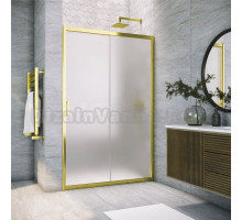 Душевая дверь в нишу Vegas Glass ZP Tur Novo h1900 145 09 10 профиль золото, стекло сатин