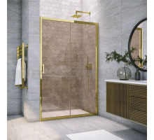 Душевая дверь в нишу Vegas Glass ZP Tur Novo h1900 145 09 05 профиль золото, стекло бронза