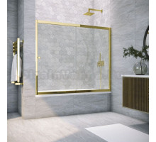 Шторка на ванну Vegas Glass ZV Tur Novo 150 09 01 профиль золото, стекло прозрачное