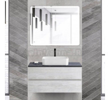 Мебель для ванной Cezares Molveno 46 100 legno bianco, со столешницей marmo nero opaco