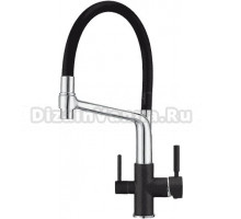 Смеситель для кухни Granula GR-0083 GR-0083 черный с гибким изливом