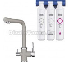 Смеситель для кухни Granula 2015 Базальт+АКС-002 с фильтром