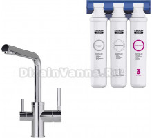 Смеситель для кухни Granula 2088 Хром+АКС-002 с фильтром