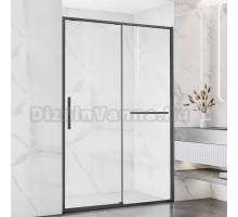 Душевая дверь в нишу Vincea Slim Soft VDS-1SS120CLGM 120 см, профиль вороненая сталь, стекло прозрачное