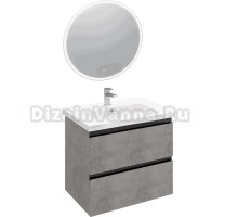 Мебель для ванной Laparet Electra 70 подвесная, хромикс серебро