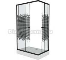 Душевой уголок Niagara Eco NG-018-14Q black 100х80 см