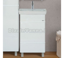 Тумба с раковиной Misty Прима 50 белая эмаль