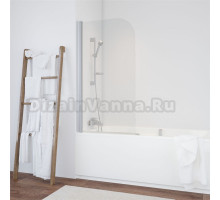 Шторка на ванну Vegas Glass EV 70 07 01 профиль матовый хром, стекло прозрачное