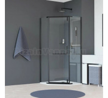Душевой уголок RGW Hotel HO-081-B 100х100х195 см, профиль черный, стекло прозрачное