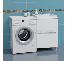 Тумба с раковиной СанТа Лондон 60 под стиральную машину, 2 ящика, R