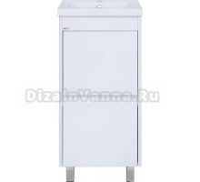 Тумба с раковиной Misty Алиса 50 напольная, белая
