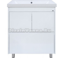 Тумба с раковиной Misty Алиса 75 напольная, белая