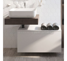 Столешница STWORKI Ольборг 60 дуб карпентер, без отверстий, с тумбой 80, с раковиной