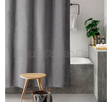 Штора для ванной Carnation Home Fashions Linen Grey LIN240GR 200х240 см, серая