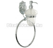 Дозатор Migliore Cleopatra 16655 настенный с кольцом, хром