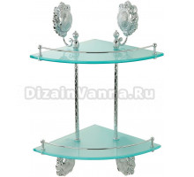 Полка Migliore Cleopatra 16667 угловая двойная, хром