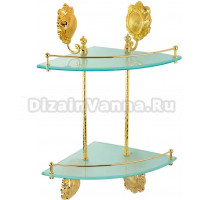 Полка Migliore Cleopatra 16695 угловая двойная, золото