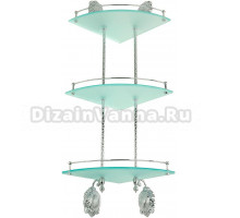 Полка Migliore Cleopatra 16668 угловая тройная, хром