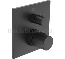 Термостатический смеситель Ideal Standard Ceratherm C100 A7522XG для ванны с душем, черный