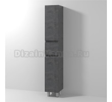 Шкаф-пенал Vod-Ok Best 30 L с бельевой корзиной, серый камень