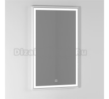 Зеркало Vod-Ok Лайт 50 белое, с подсветкой