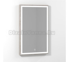 Зеркало Vod-Ok Лайт 50 белый камень, с подсветкой