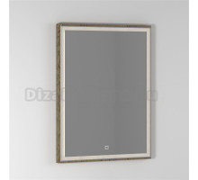 Зеркало Vod-Ok Лайт 60 крымский дуб, с подсветкой