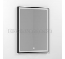 Зеркало Vod-Ok Лайт 60 чёрный глянец, с подсветкой