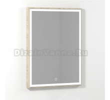 Зеркало Vod-Ok Лайт 60 ореховый дубослив, с подсветкой