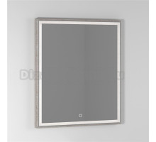 Зеркало Vod-Ok Лайт 70 белый камень, с подсветкой