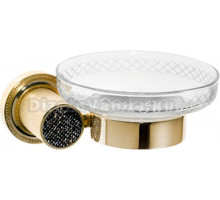 Мыльница Boheme Royal Cristal Black Gold 10923-G-B настенная, золото Мыльница Boheme Royal Cristal Black Gold 10923-G-B настенная, золото