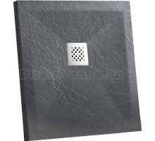 Поддон для душа Vincea VST-4SR1010A 100x100 антрацит, с сифоном