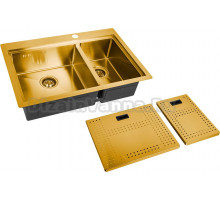 Мойка кухонная Zorg Master N-78-2-52-L Bronze