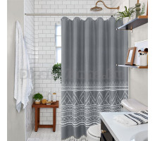 Штора для ванной Carnation Home Fashions Boho Grey 183х213 см