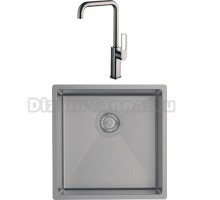 Комплект Мойка кухонная IDDIS Edifice EDI44G0i77 графит + Смеситель IDDIS Slide SLIGM00i05 для кухонной мойки, графитовый