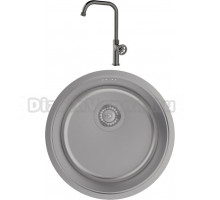 Комплект Мойка кухонная IDDIS Edifice EDI42G0i77 графит + Смеситель IDDIS Grange GRAGM00i05 для кухонной мойки