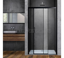Душевая дверь в нишу Vincea Soft VDS-3SO120CLB 120 см, стекло прозрачное, профиль черный