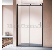 Душевая дверь в нишу Vincea Como VPS-1C130CLB 130см, профиль черный матовый, стекло прозрачное