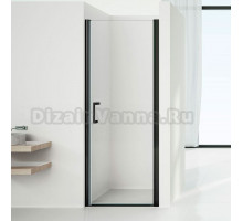 Душевая дверь в нишу Vincea Orta VPP-1O800CLB 80 см, профиль черный, стекло прозрачное