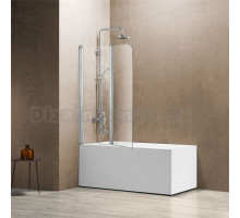 Шторка на ванну Vincea VSB-12114CL 114 см, профиль хром, стекло прозрачное